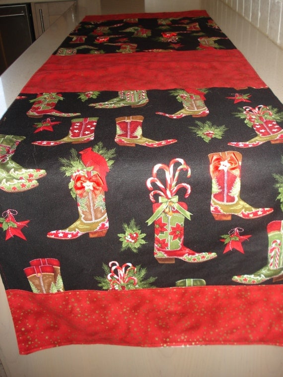 table by Table Christmas on western SewcialStudies101 runner Etsy Runner Style  christmas Western