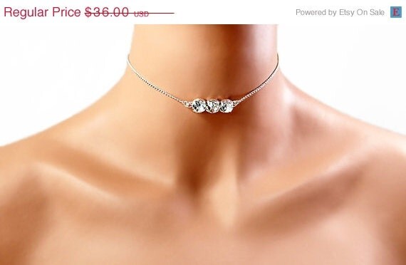 ON SALE Bridal Necklace Bridal Rhinestone Wedding Necklace Choker Il_570xn