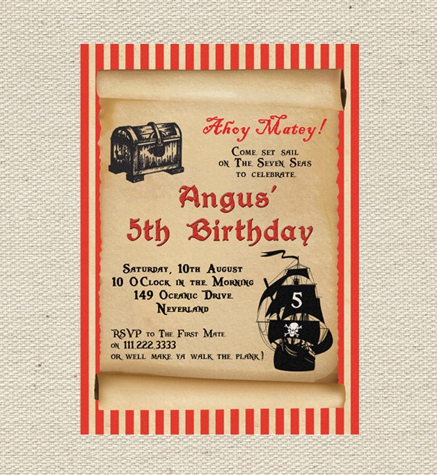 Pirate Birthday Invitation Printable by Giggles & Grace Designs Il_570xn