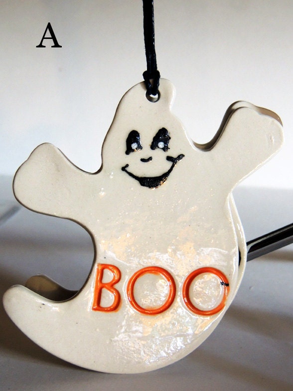 Ghost ornament, Halloween decor, BOO, Casper the Friendly Ghost - JSBArts