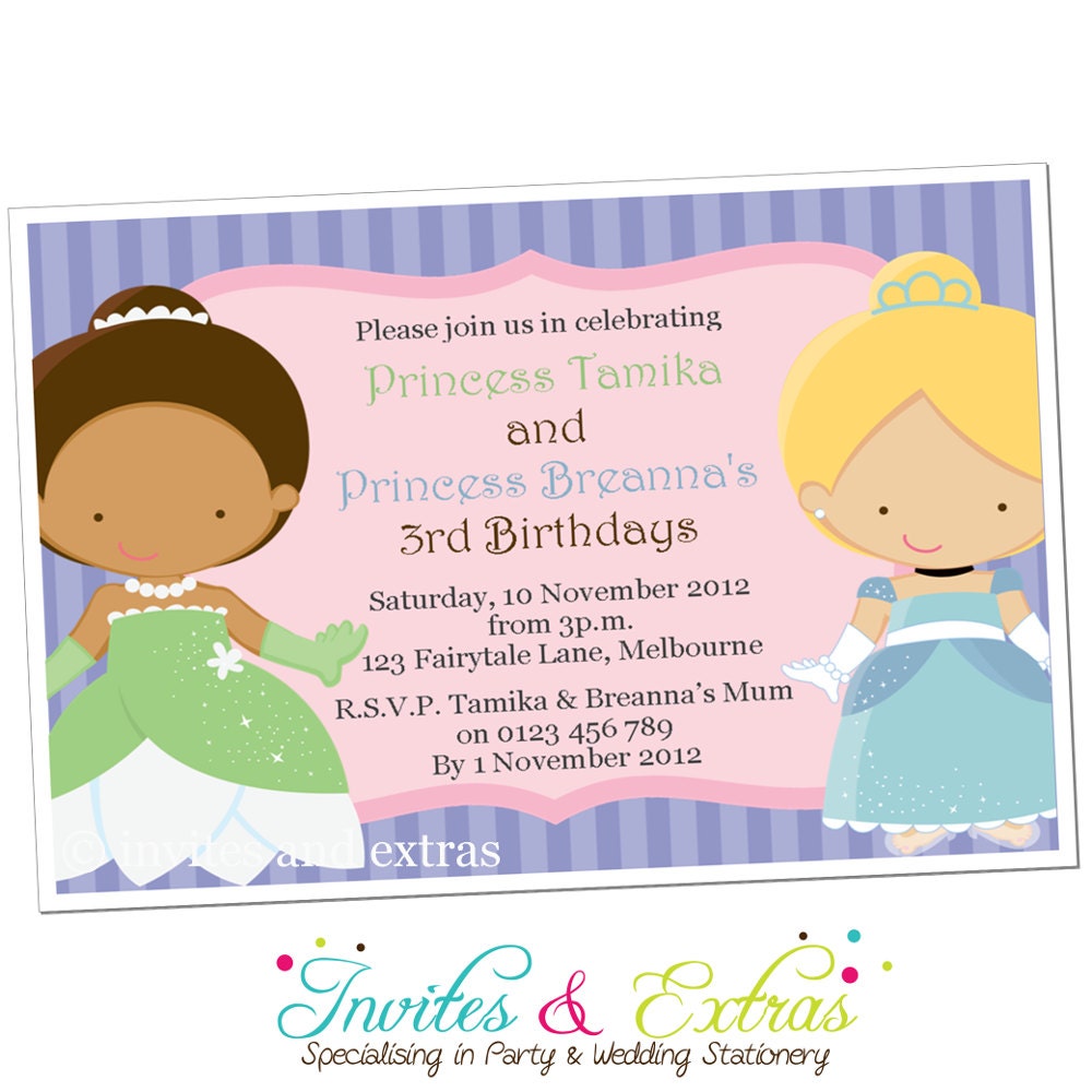Princess Party Invitation Personalized Printable (M2M Code: 731) Il_570xn