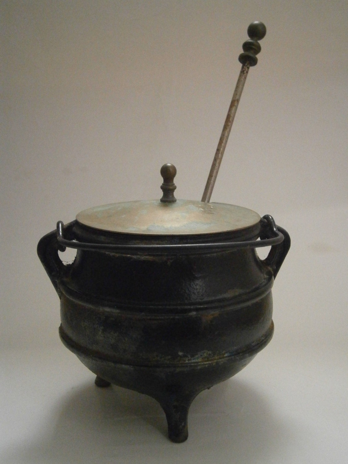 Antique Cast Iron Fire Starter Pot by Eklektibles on Etsy