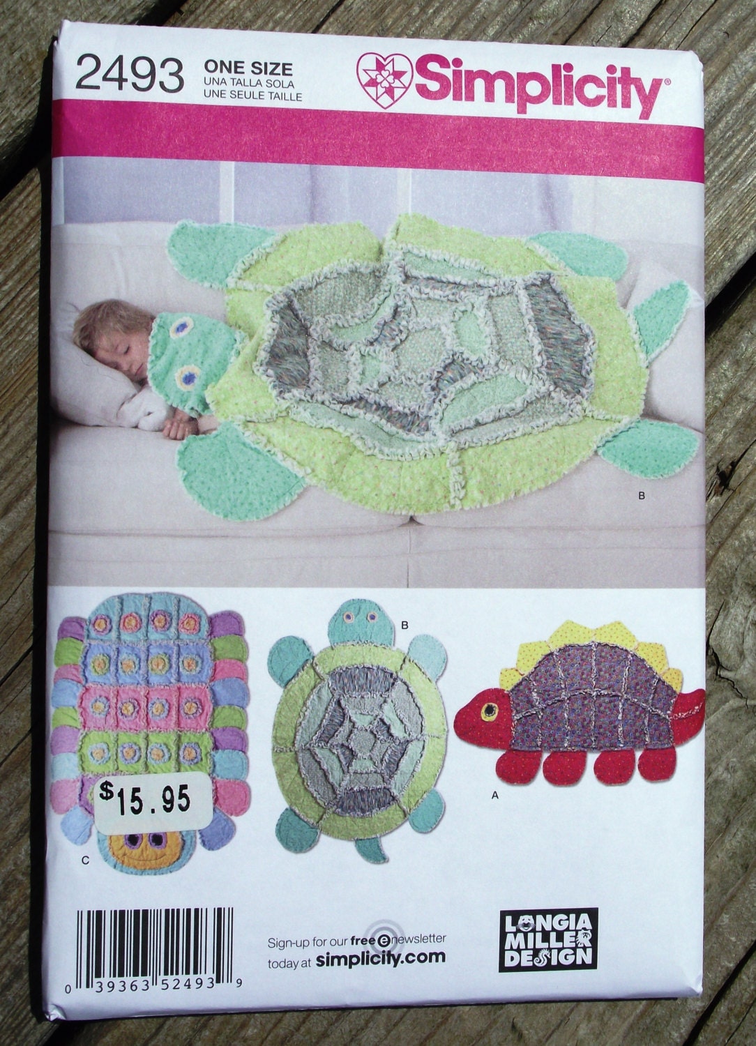 Simplicity 2493 Rag Quilt Pattern NEW by sleeplessnightdesign