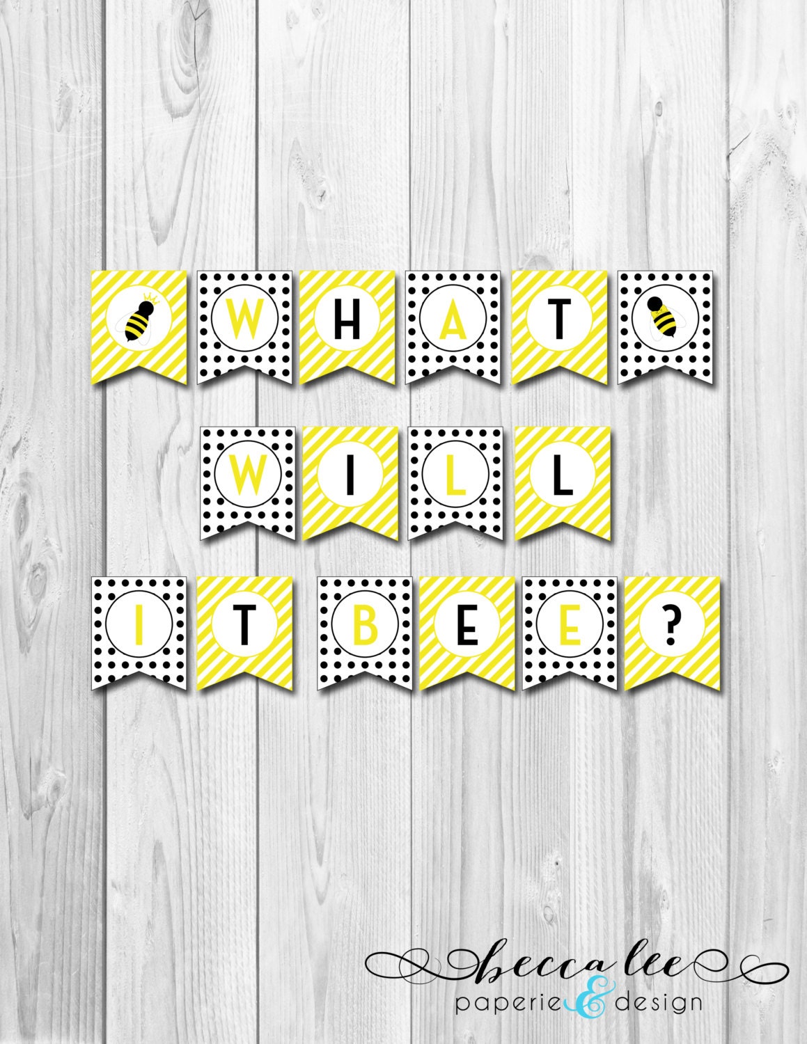 INSTANT DOWNLOAD - What Will It Be Baby Shower Banner - Gender Reveal - DIY - Printable Il_570xn