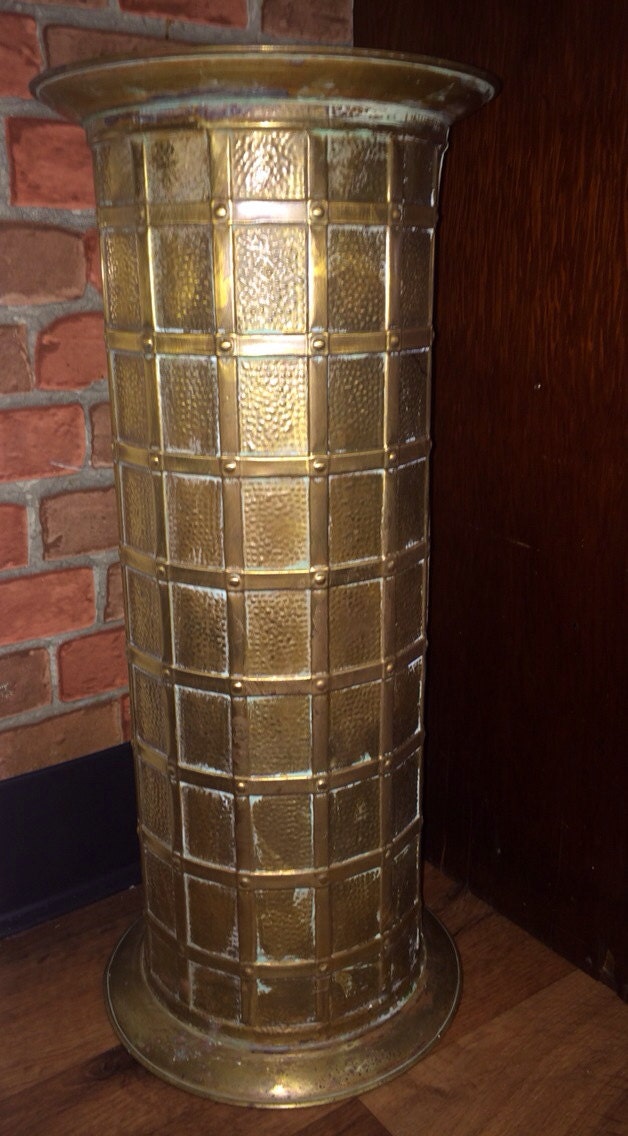 SALE. Vintage Brass Umbrella Stand by NaturalFlairbyAndrea on Etsy