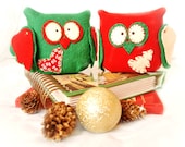 Stuffed owl, stuffed toy, plush owl, stuffed animal, plushie, soft toy, christmas decor, handmade, advent decoration - Fairybugcreativetoys