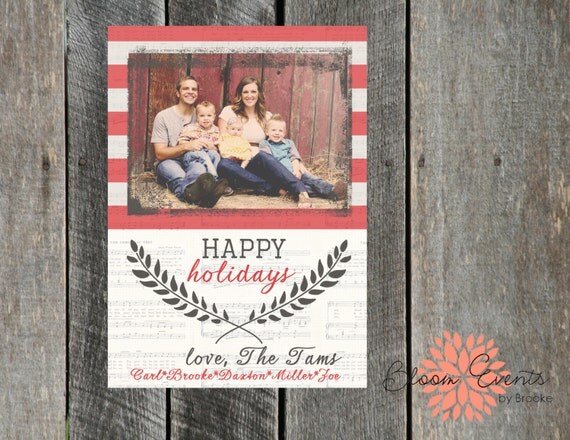 Custom Christmas Card - Happy Holidays Il_570xn