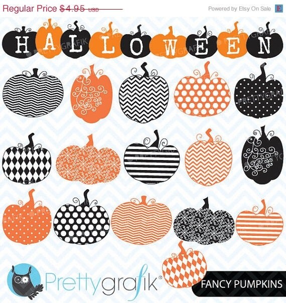 40% OFF SALE pumpkin jack o lantern clipart, commercial use, vector graphics, digital clip art, digital images - CL565 Il_570xn