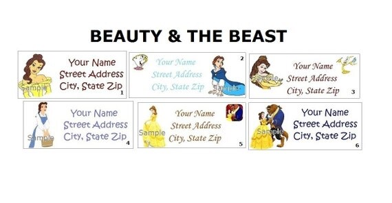 CUTE Disney Princess Belle Beauty and the Beast by AdorableLabels