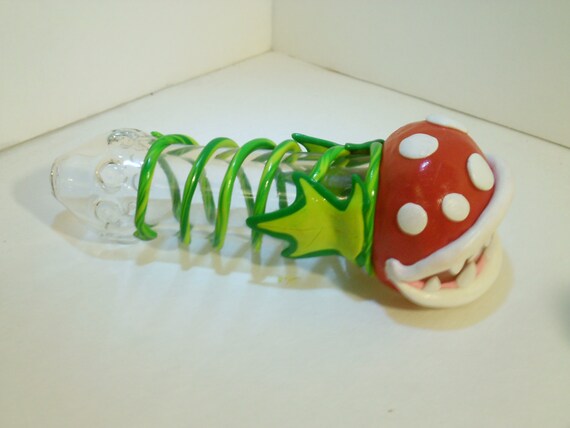 Small Cute Piranha Plant Mario Smoking Pipe By Jimwillieminiatures