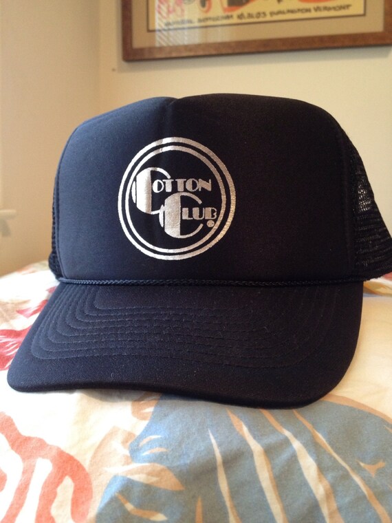 Vintage Cotton Club Baseball Hat Cotton Club Harlem Black Trucker Otto