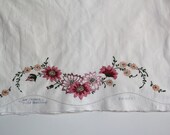 Lady Cromwell Hand Embroidered Pillow Case Vintage Embroidered Flower Pillowcase - GoldDaisy