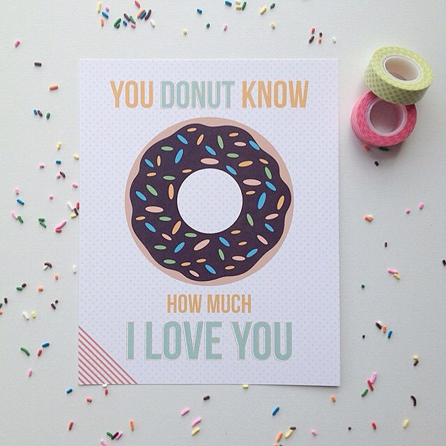Items similar to 8x10 You Donut Know How Much I Love You Print --Wall ...