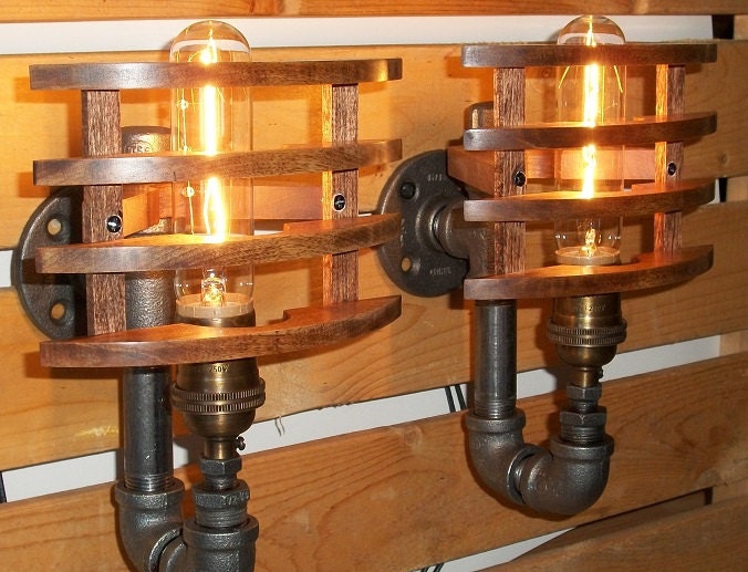 Industrial Wall Sconces by Splinterwerx on Etsy