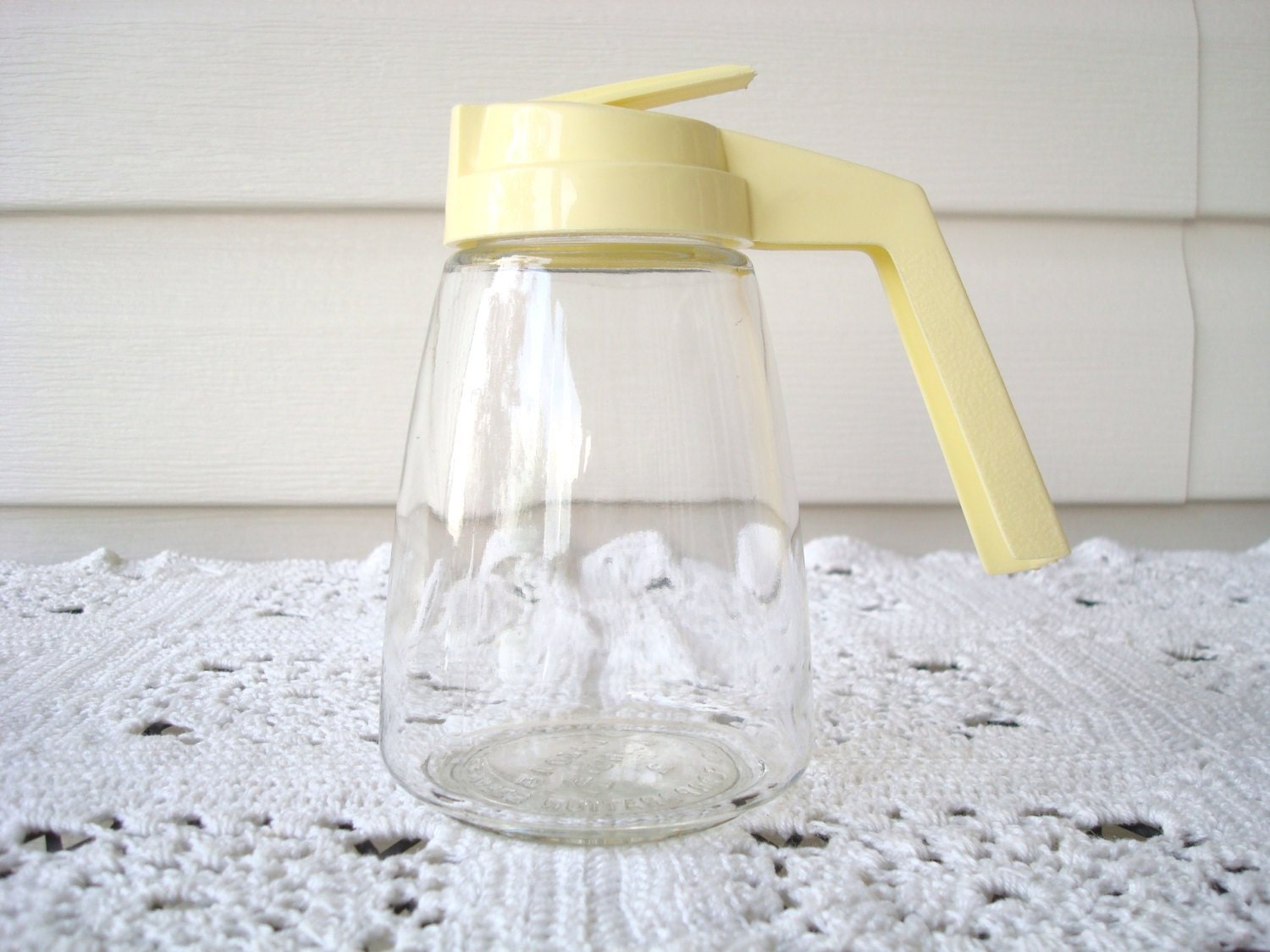 Vintage Glass Maple Syrup Pitcher Dispenser by Kisses4Lucy on Etsy