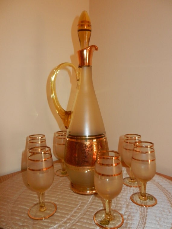 Download Amber Tinted Glass Liquor Decanter Gold by ... Yellowimages Mockups