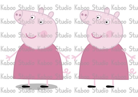 Printable Granny Pig Inspired party decoration - centerpiece - sticker ...