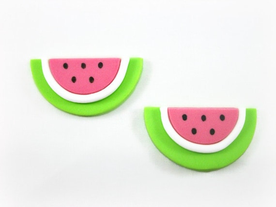 24 Watermelon Cupcake Fondant Toppers, Watermelon Party, Watermelon Birthday, Watermelon Edible Toppers, Summer Party, Summer Babyshower Il_570xn