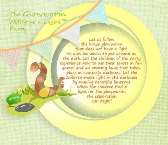 Complete kids birthday party in a booklet: The Glowworm without a Light Il_570xn