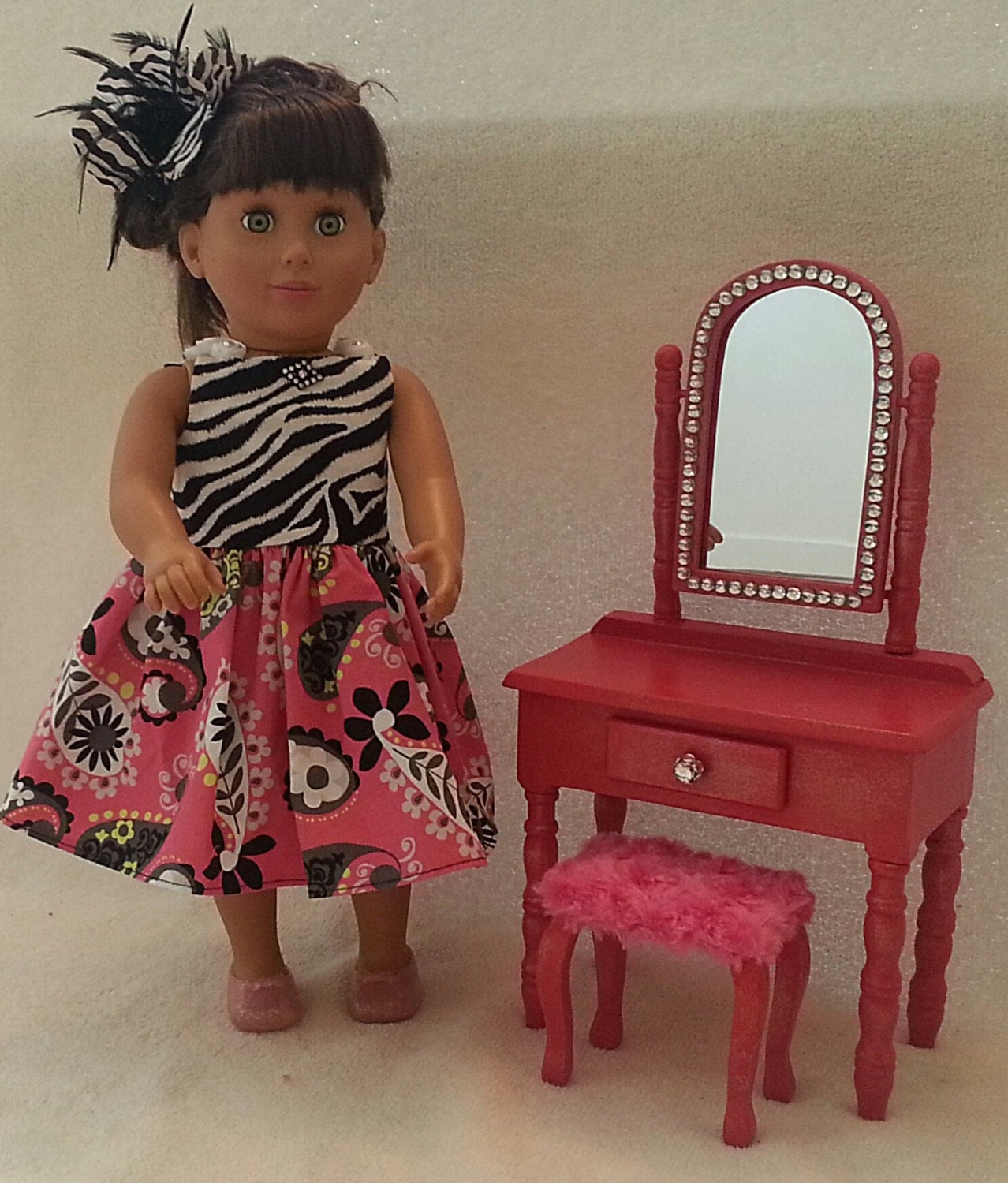 18 inch doll vanity