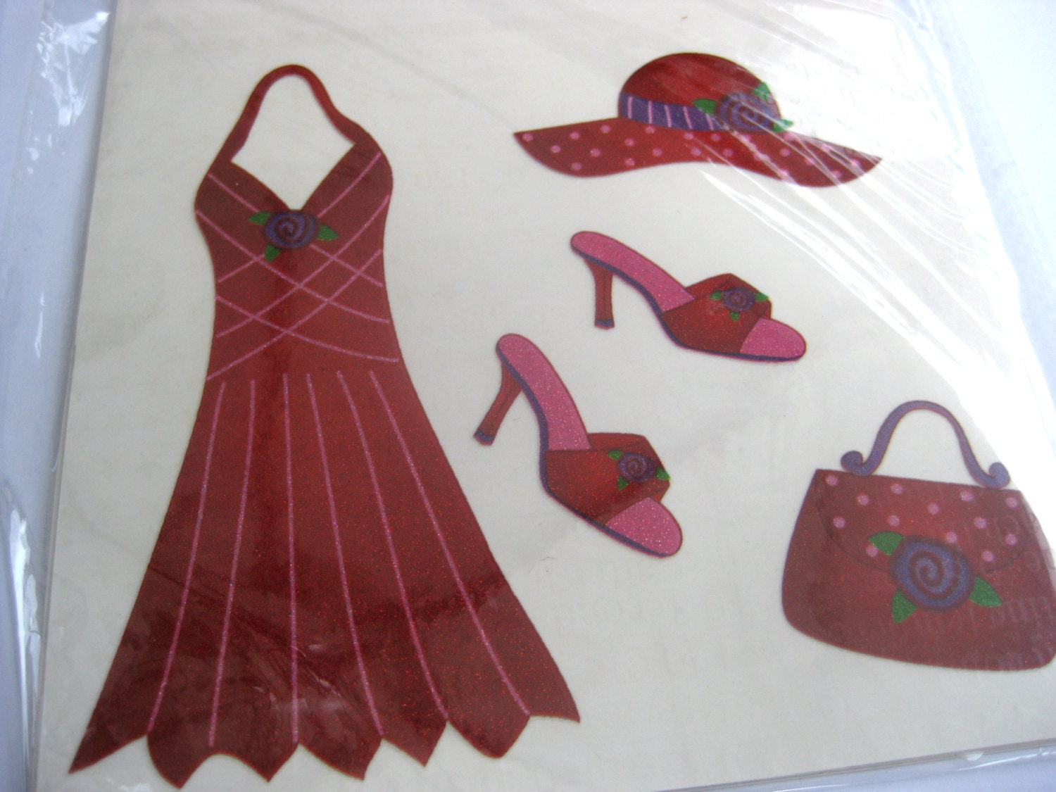 Red dress iron on transfer, Red Hat Society, red hat lady, craft ...