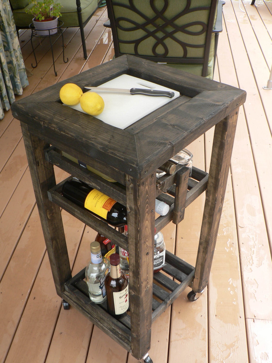 Mini Cart Handcrafted Bar Cart by HerbsFurnishings on Etsy