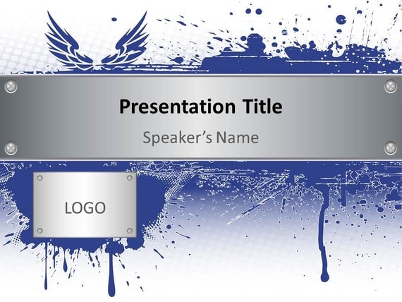 items-similar-to-powerpoint-template-blue-paint-splatter-4-3-standard