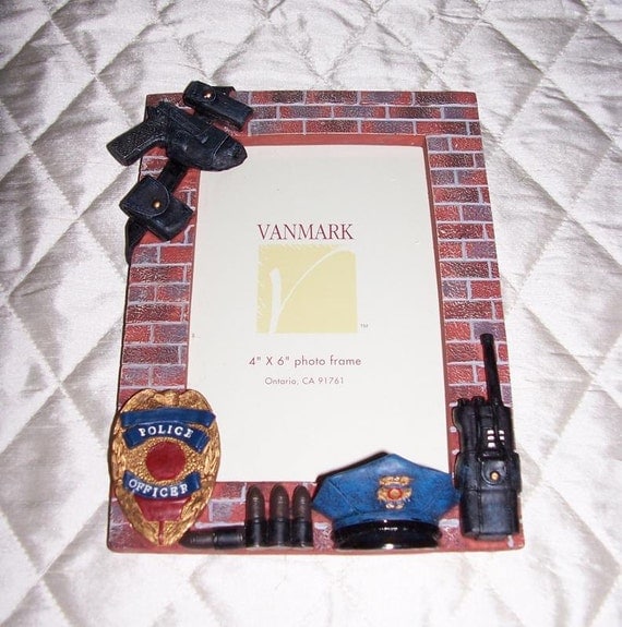 Picture Frame Police Officer Law Enforcement by CackaLackysCloset
