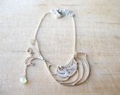Sterling Silver, Hand Made Bird Necklace, Robin With Swarovski, Modern, Minimalist & Chic Design - JollyJewel