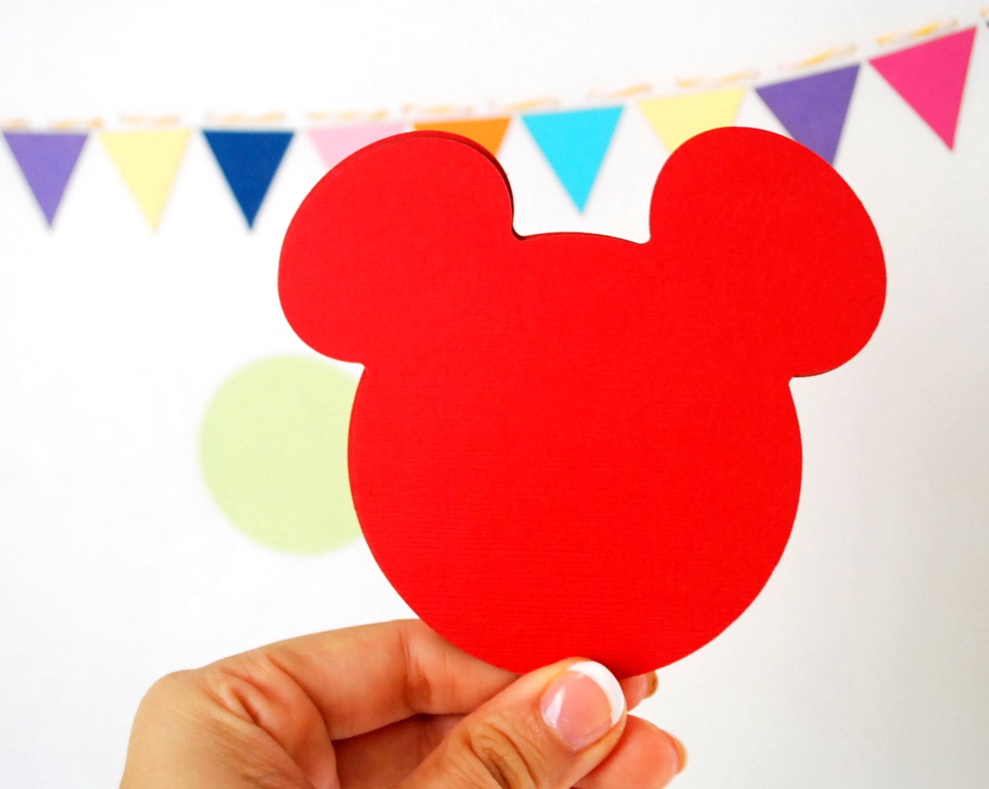 18 Mickey Mouse die cut (4 x3.75 inches) choose your color A139 Il_570xn