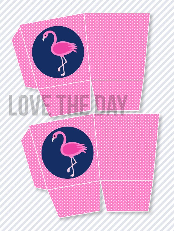 Flamingo Party PRINTABLE Popcorn Box (INSTANT DOWNLOAD) by Love The Day Il_570xn