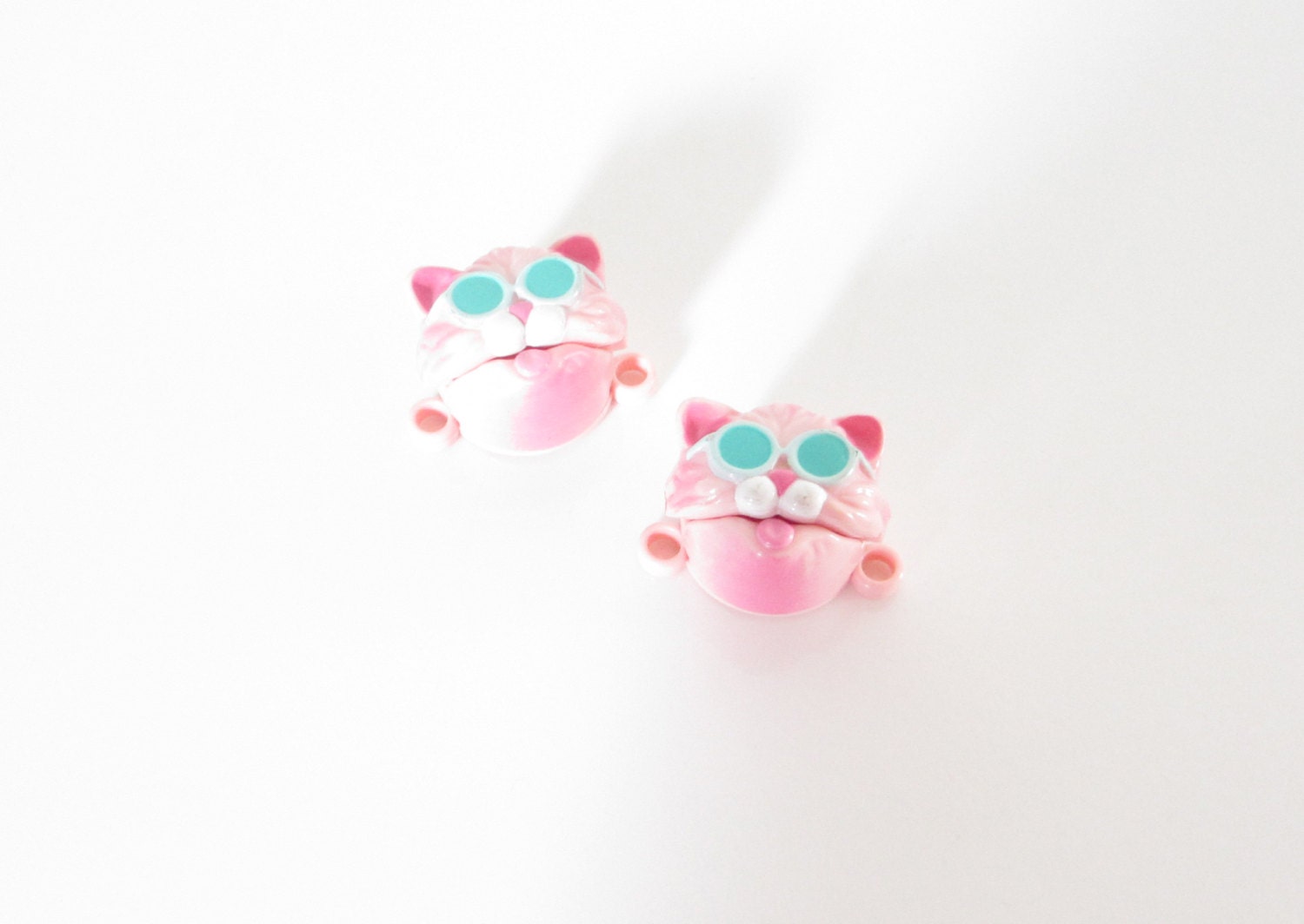 Pink Cat Shoe Bow Biters Pink Girls Shoe by SandyLeesAttic on Etsy