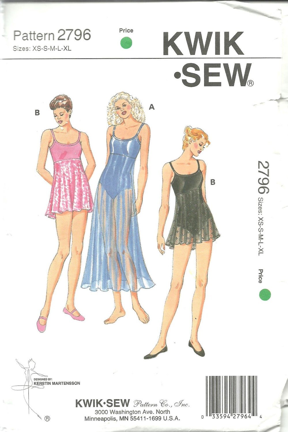 TWO Kwik Sew Patterns 2796 2931 Leotard With By DreamerLane