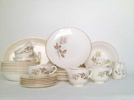 Vintage Sabin China Dinnerware Set 22K Sabin by TheLittleThingsVin