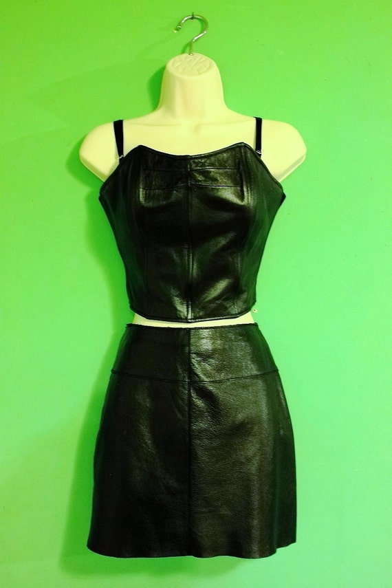 Vintage S Black Leather Avant Garde Suit By Thingsyoulllovenlife