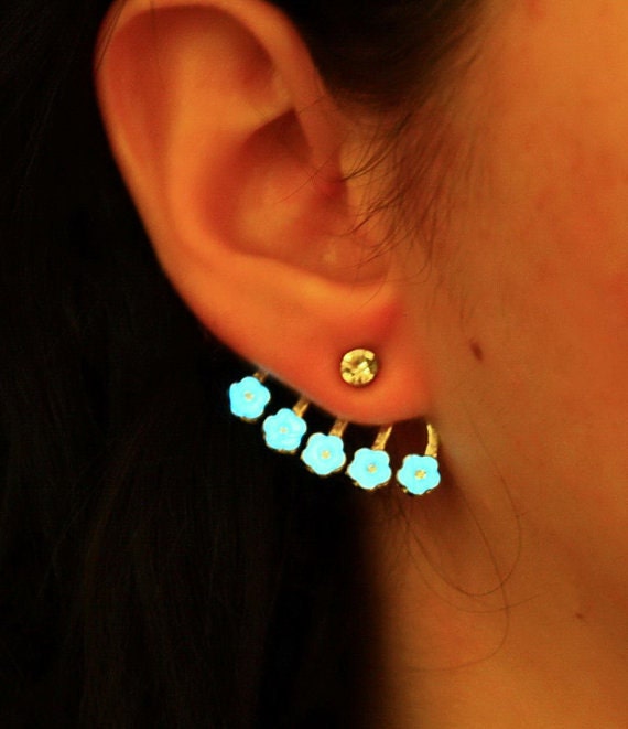 GLOW in the DARK flower earring cuff