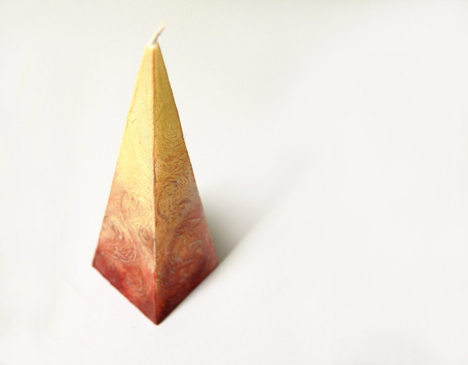 Handpainted Candle in Autumn Colors Hand Made Rustic Candle Pyramid Thanksgiving Gift Harvest Decor - LessCandles Handpainted Candle in Autumn Colors Hand Made Rustic Candle Pyramid Thanksgiving Gift Harvest Decor - LessCandles