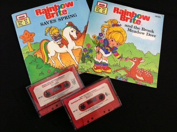 Rainbow Brite Book and Tape Read Along Books by modernnostalgic
