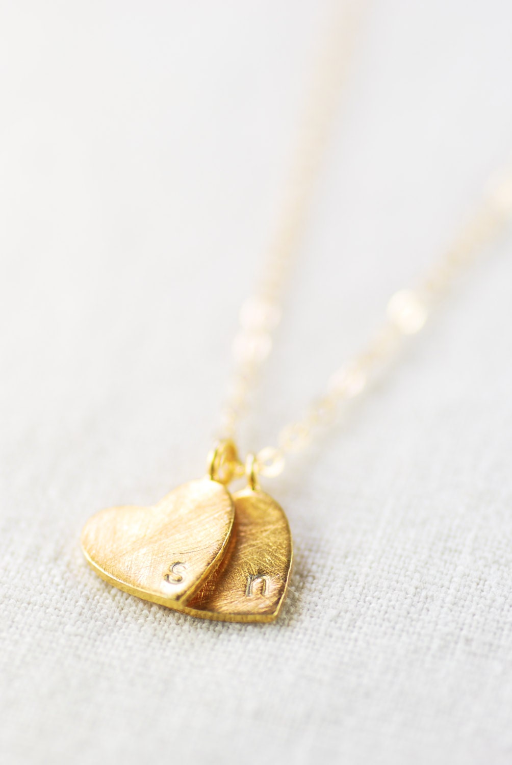Kuuipo necklace gold monogram necklace two by kealohajewelry