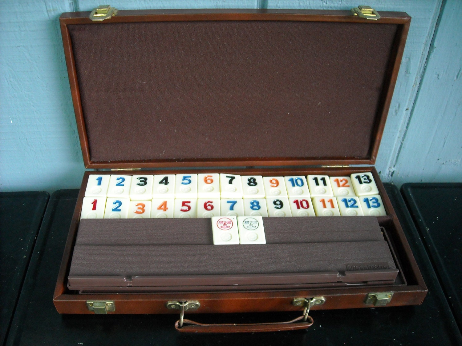 Vintage Tournament Rummikub Game in Leatherette by ZeeJunkHunter