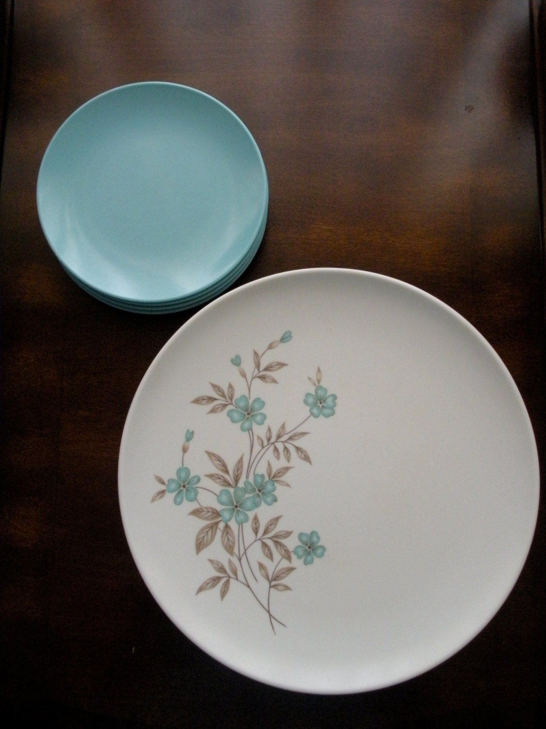 Vintage Texas Ware Floral Dinner Plates and by TheNostalgiaTree