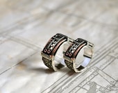 Silver Steampunk Wedding Rings "Sustentorum" - GatoJewel