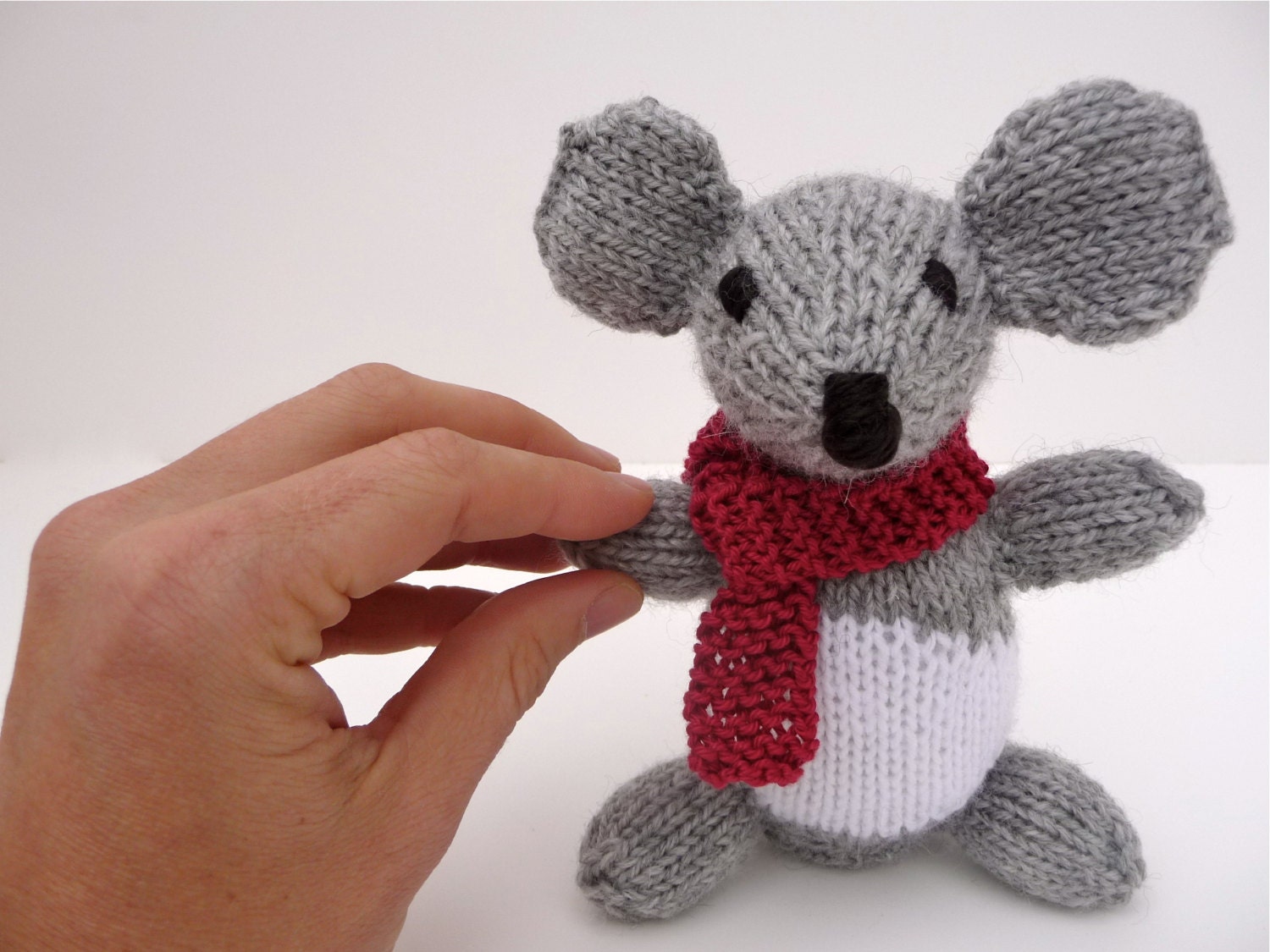 grey mouse stuffed animal