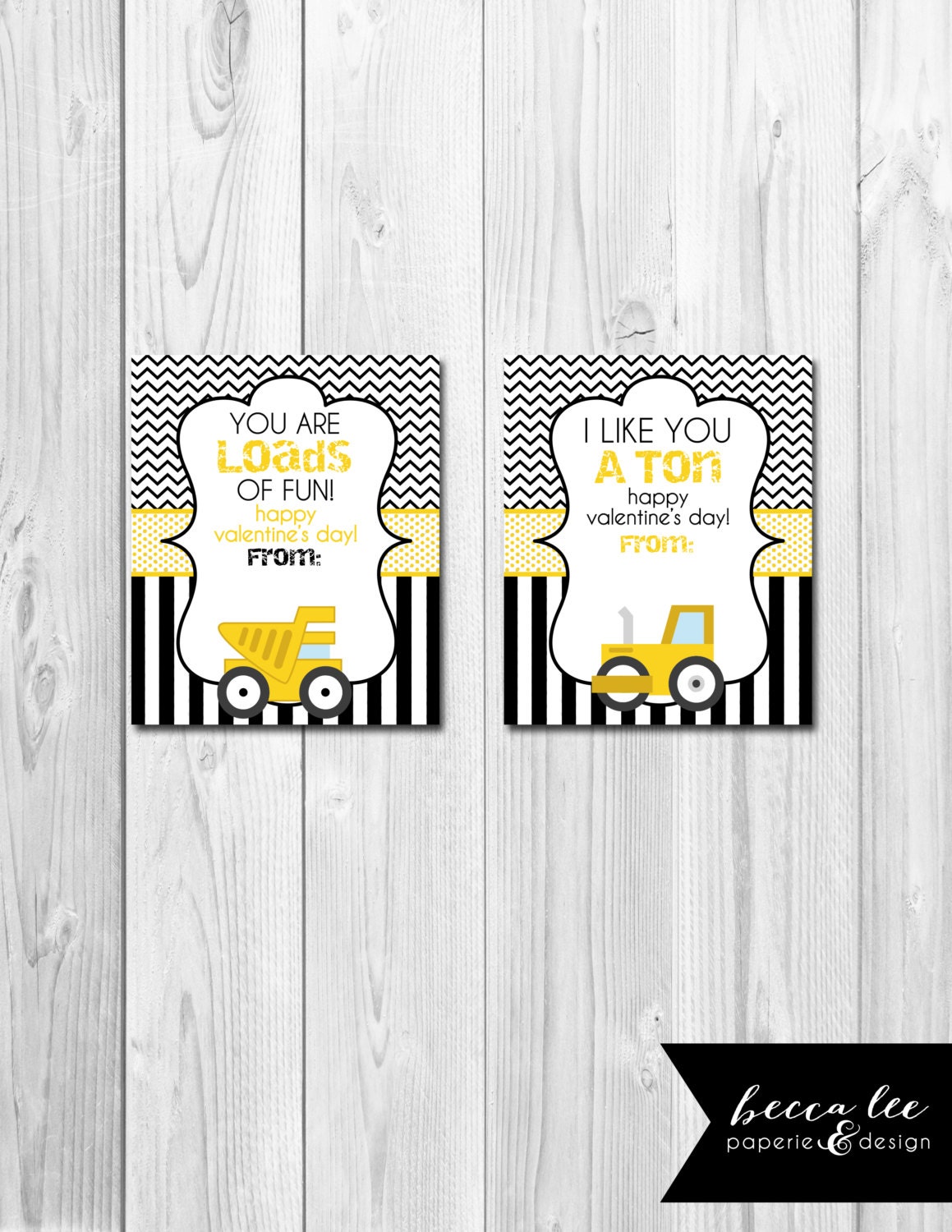 Construction Valentines - INSTANT DOWNLOAD - Printable Valentines Cards - Construction Il_570xn