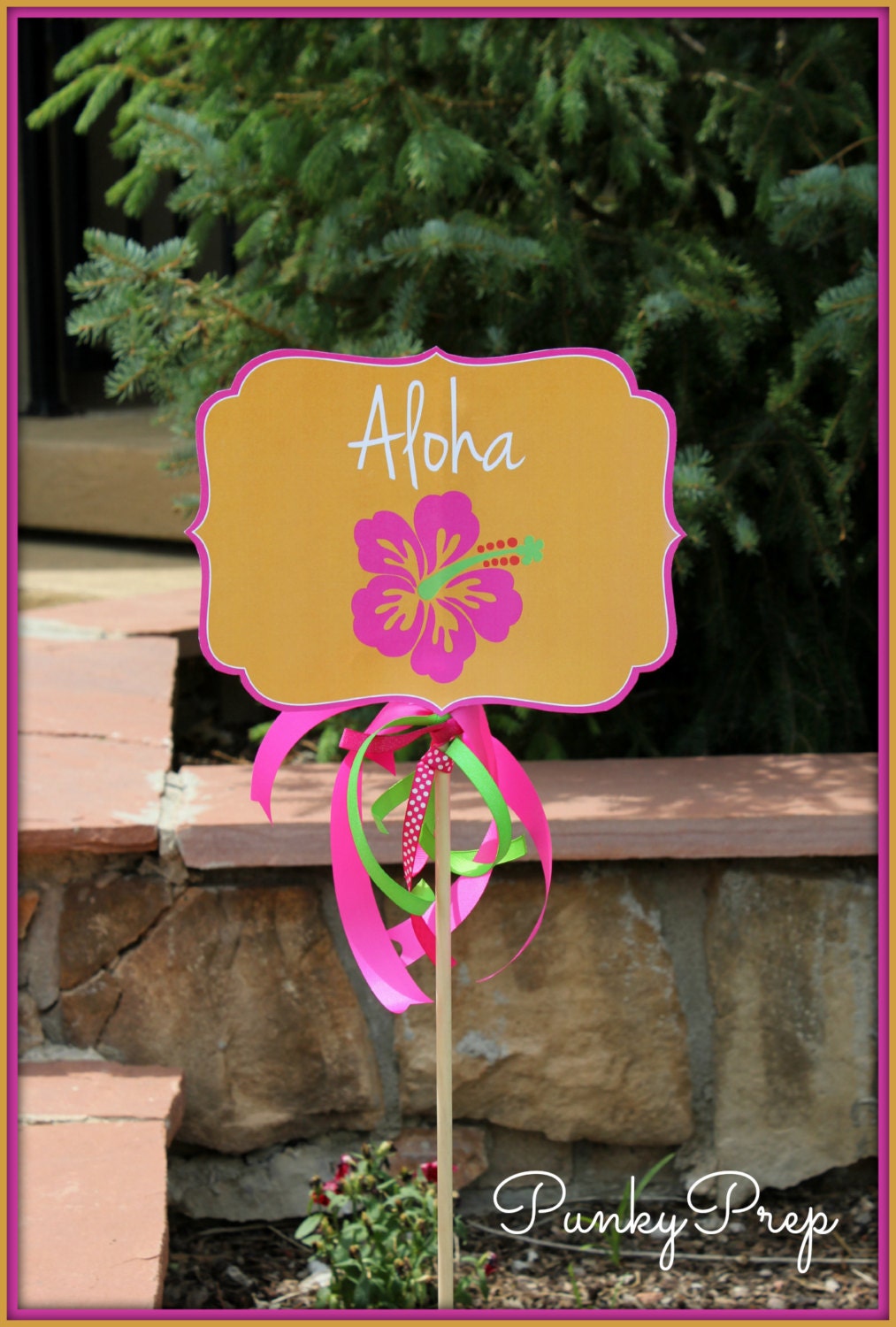 Luau Yard Sign Luau Birthday Luau Shower Aloha Yard by Punkyprep