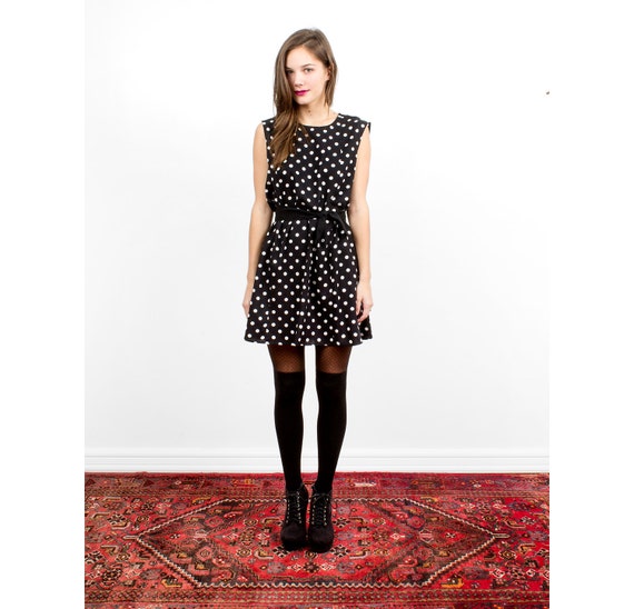 polka dot belted midi shirt dress