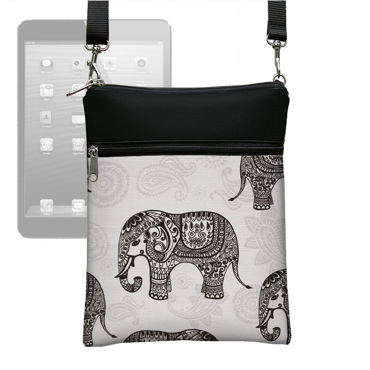 iPad Mini Case CrossBody Bag Padded eReader by janinekingdesigns