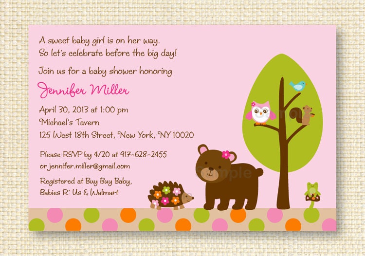 Forest Animal Baby Shower Invitation Printable Il_570xn