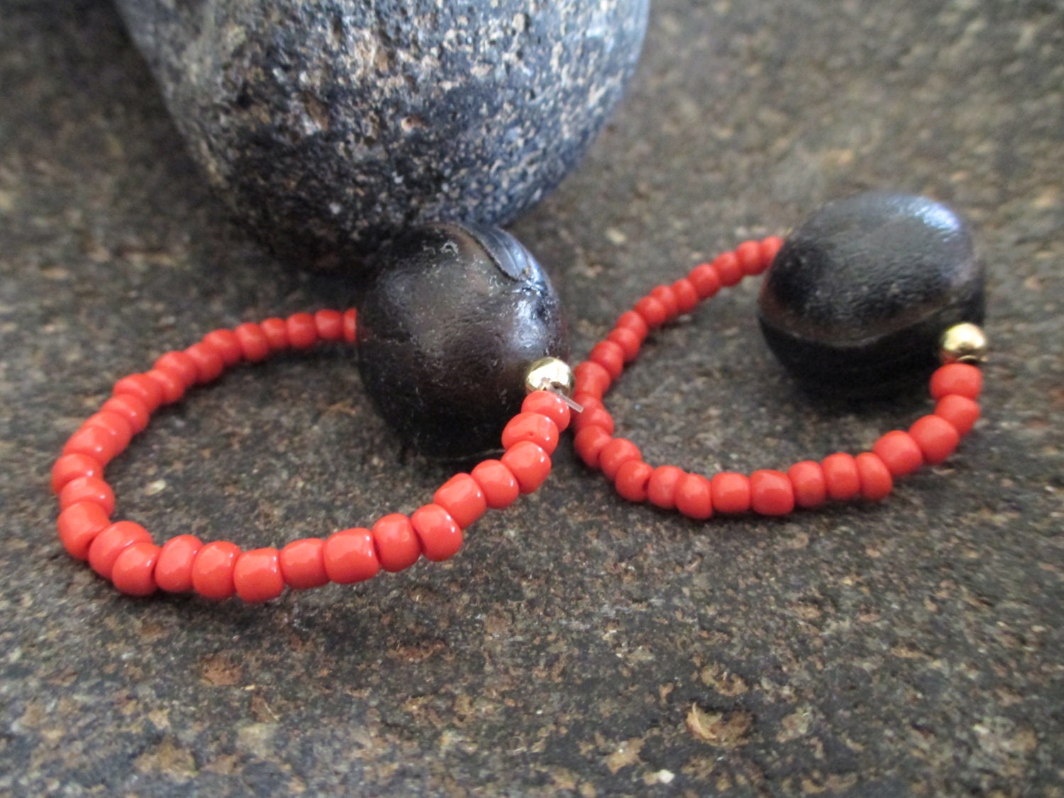 Mexican Ojo de Venado Bead Bracelet for by on Etsy