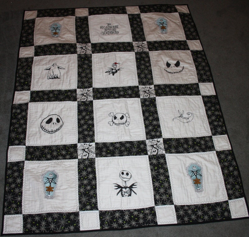 Nightmare Before Christmas Lap Quilt by MyQuiltedCreations on Etsy